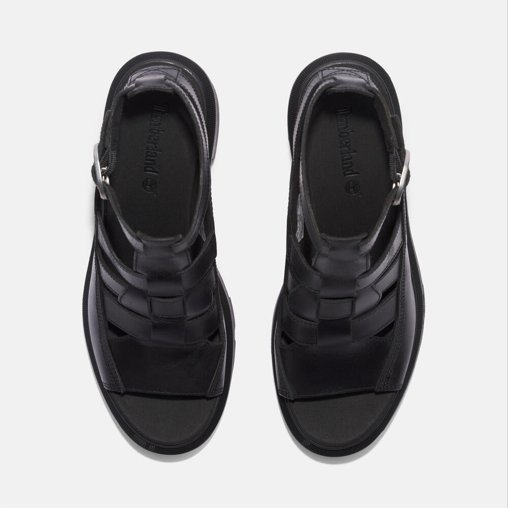 Timberland Allington Heights Fisherman Sandal for Women. Women's leather fisherman sandal with adjustable buckle closure, OrthoLite footbed, and rubber outsole. Stylish and comfortable for various occasions.