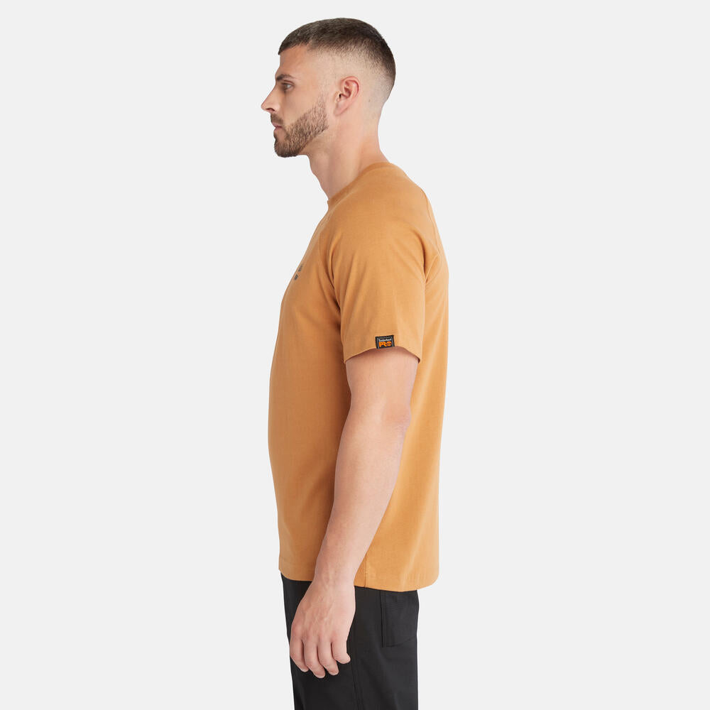  TIMBERLAND PRO CORE REFLECTIVE LOGO T-SHIRT FOR MEN IN WHEAT