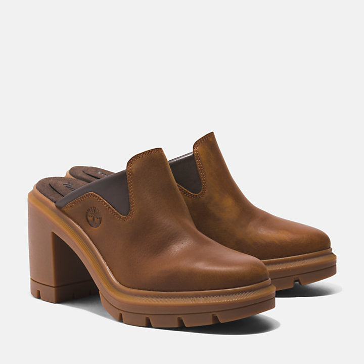 TIMBERLAND ALLINGTON HEIGHTS HEELED CLOG SHOE FOR WOMEN IN BROWN