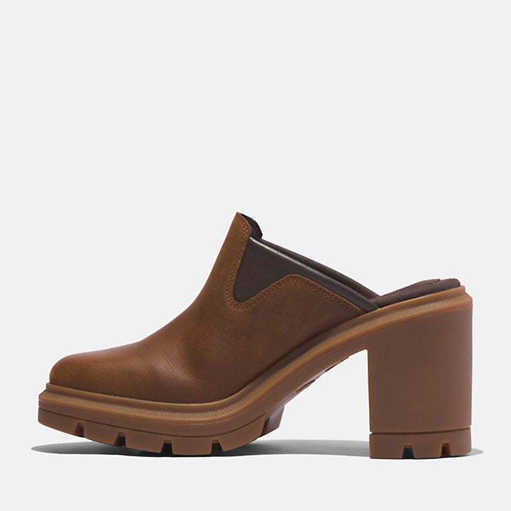 TIMBERLAND ALLINGTON HEIGHTS HEELED CLOG SHOE FOR WOMEN IN BROWN