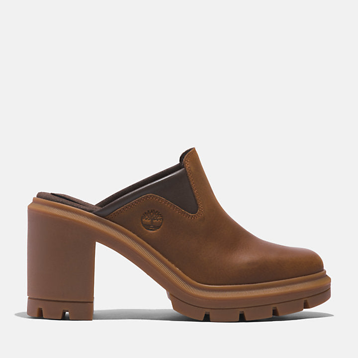 TIMBERLAND ALLINGTON HEIGHTS HEELED CLOG SHOE FOR WOMEN IN BROWN
