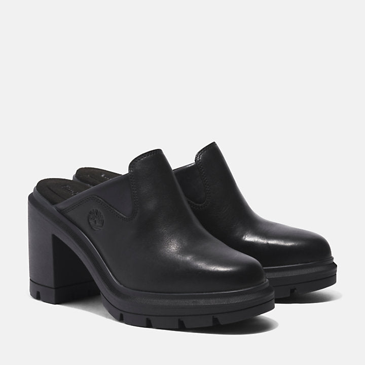 TIMBERLAND ALLINGTON HEIGHTS HEELED CLOG SHOE FOR WOMEN IN BLACK