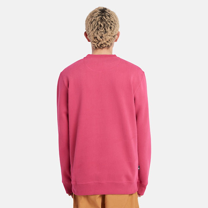TIMBERLAND EST. 1973 LOGO CREW SWEATSHIRT FOR ALL GENDER IN PINK