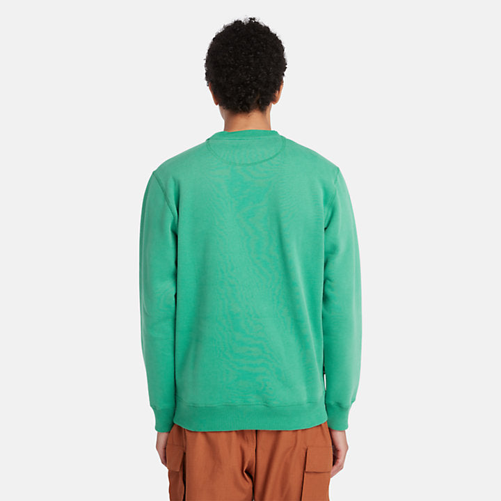 TIMBERLAND EST. 1973 LOGO CREW SWEATSHIRT FOR ALL GENDER IN GREEN