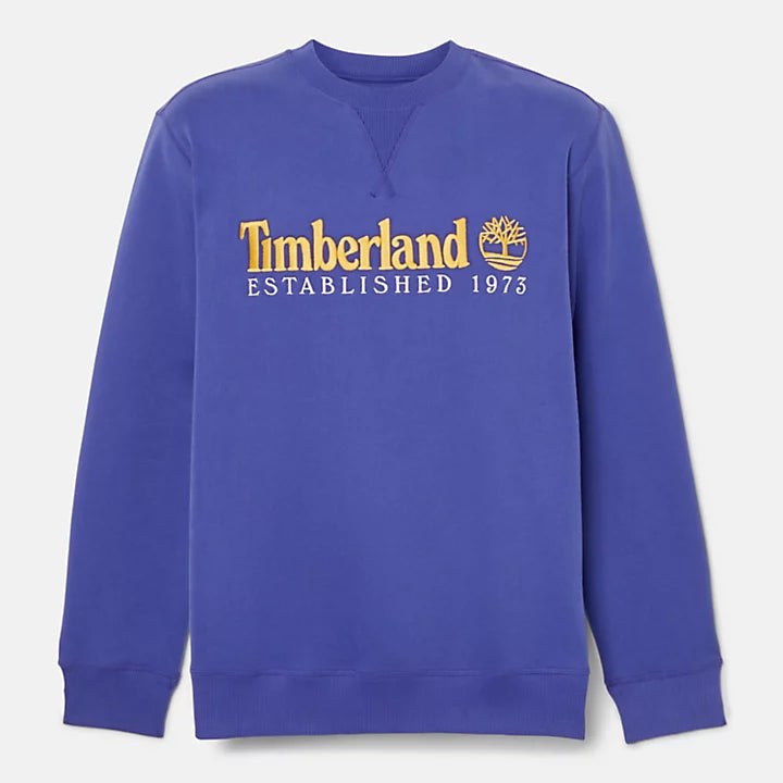 TIMBERLAND EST. 1973 LOGO CREW SWEATSHIRT FOR ALL GENDER IN BLUE