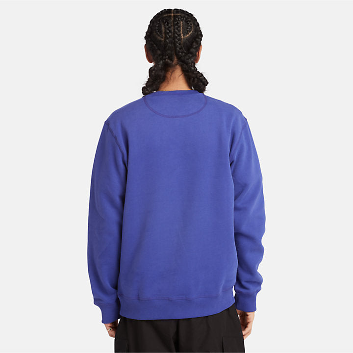 TIMBERLAND EST. 1973 LOGO CREW SWEATSHIRT FOR ALL GENDER IN BLUE