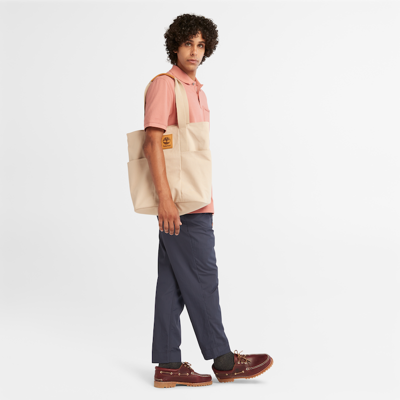 TIMBERLAND POCKET POLO FOR MEN IN SALMON PINK