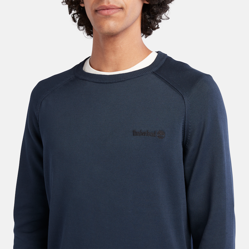 TIMBERLAND MODERN WASH CREW JUMPER FOR MEN IN NAVY