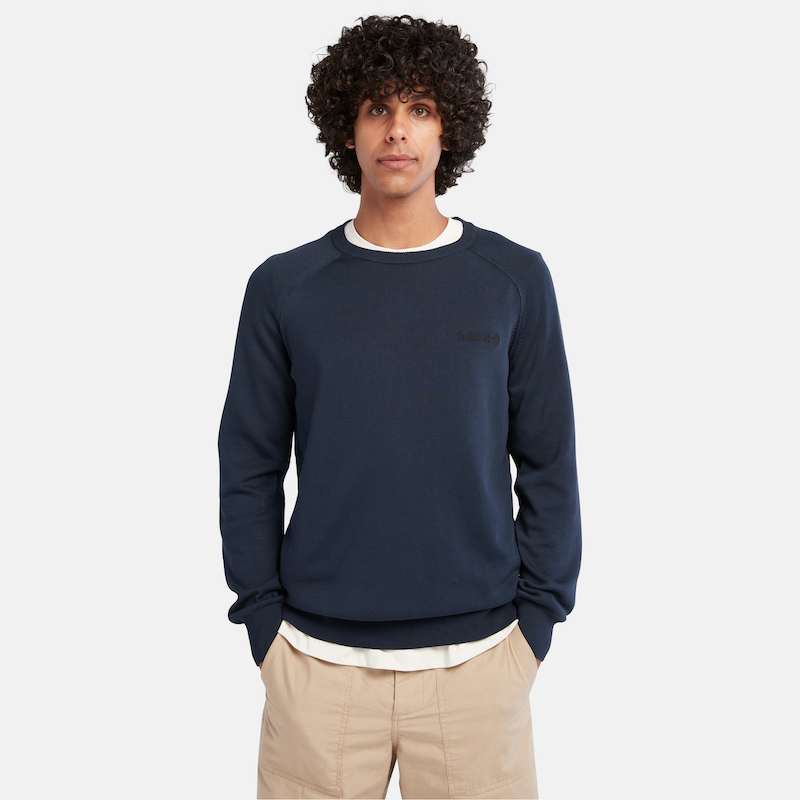 TIMBERLAND MODERN WASH CREW JUMPER FOR MEN IN NAVY