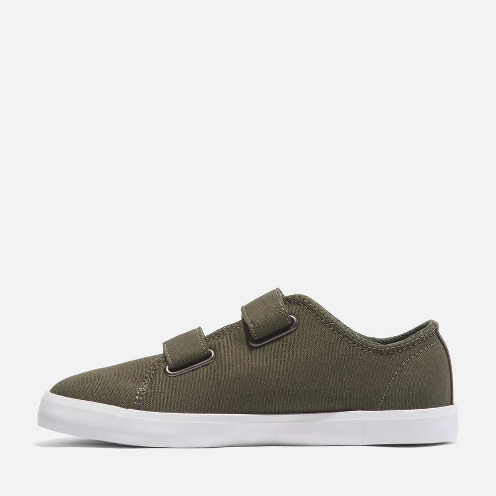 TIMBERLAND NEWPORT BAY HOOK & LOOP SNEAKER FOR YOUTH IN DARK GREEN