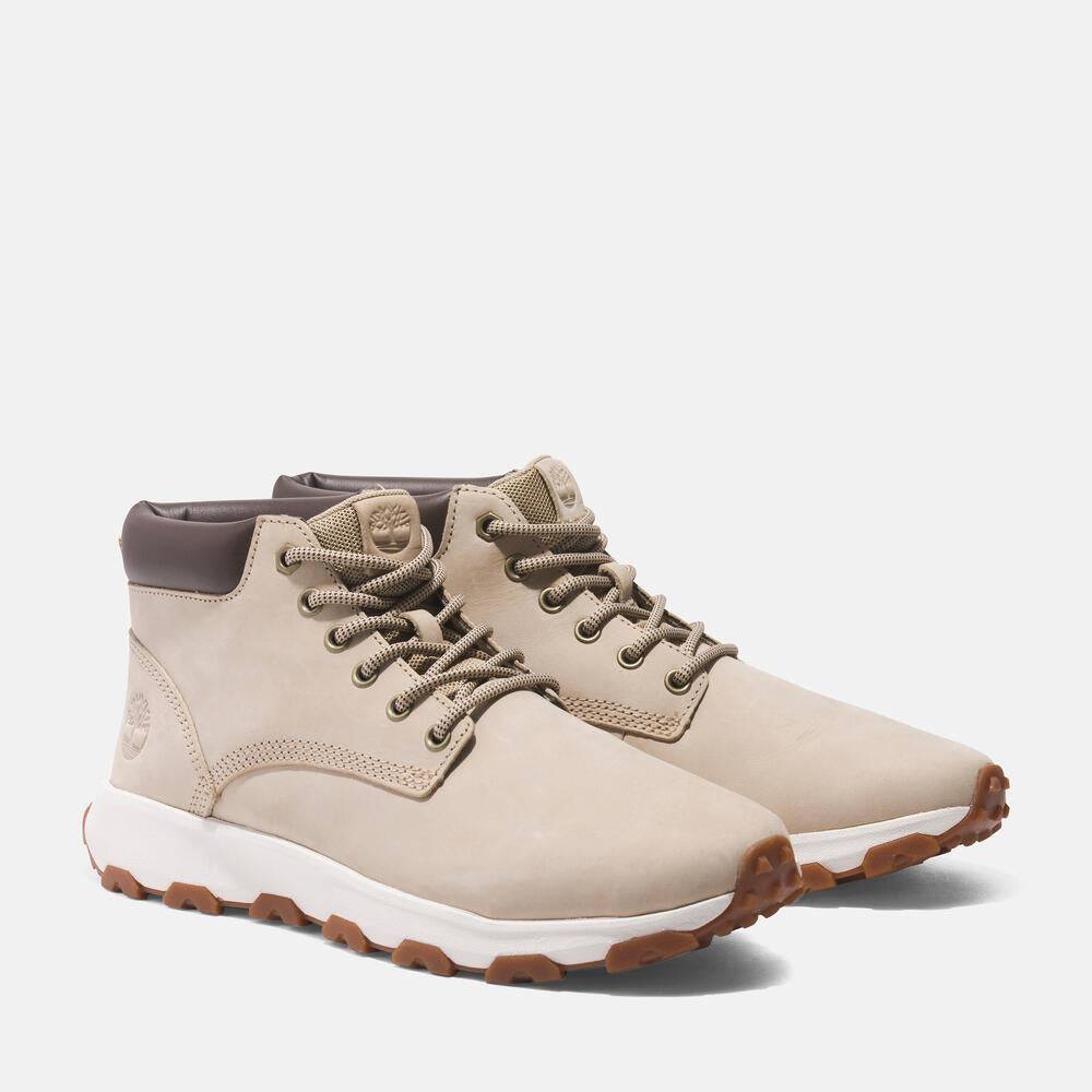 TIMBERLAND WINSOR PARK MID LACE-UP SNEAKER FOR MEN IN LIGHT BEIGE