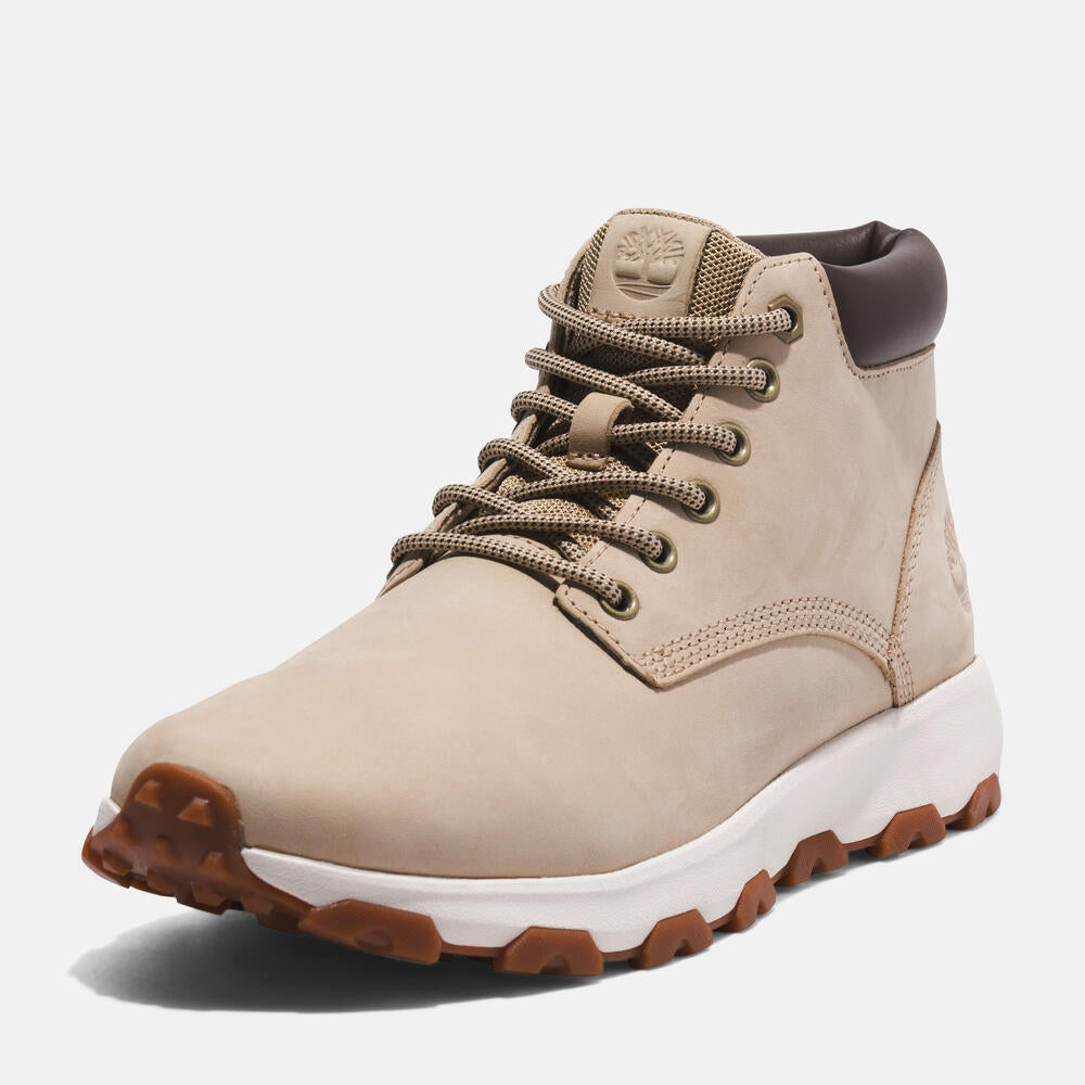 TIMBERLAND WINSOR PARK MID LACE-UP SNEAKER FOR MEN IN LIGHT BEIGE