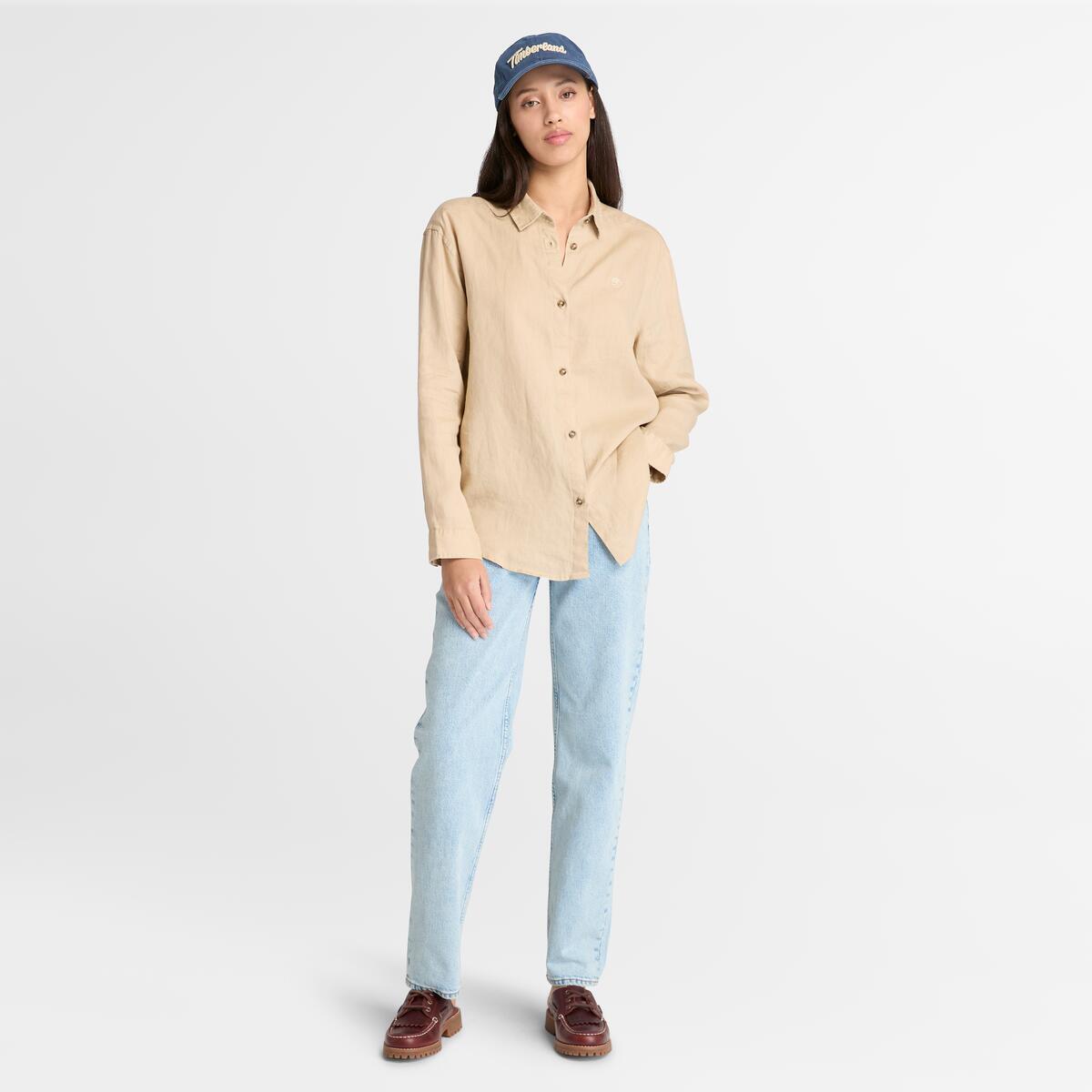 Long Sleeve Linen Shirt for Women