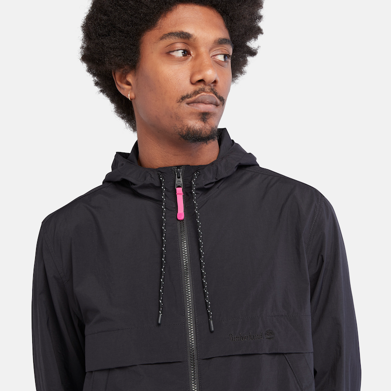 TIMBERLAND ANTI-UV WINDBREAKER JACKET FOR MEN IN BLACK