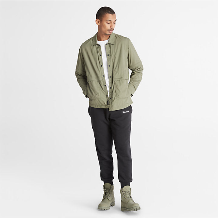 TIMBERLAND DURABLE WATER REPELLENT 2-IN-1 OVERSHIRT FOR MEN IN MUTED KHAKI GREEN