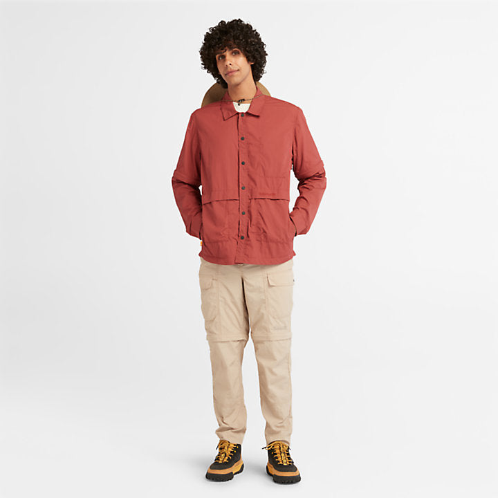 TIMBERLAND DURABLE WATER REPELLENT 2-IN-1 OVERSHIRT FOR MEN IN RUSTED