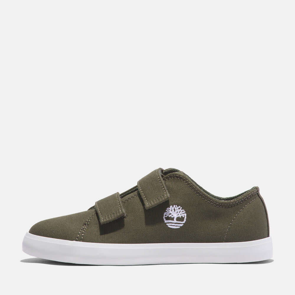 TIMBERLAND NEWPORT BAY HOOK & LOOP SNEAKER FOR TODDLER IN DARK GREEN