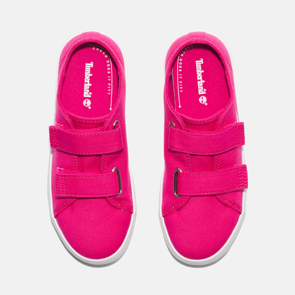 TIMBERLAND NEWPORT BAY HOOK & LOOP SNEAKER FOR TODDLER IN BRIGHT PINK