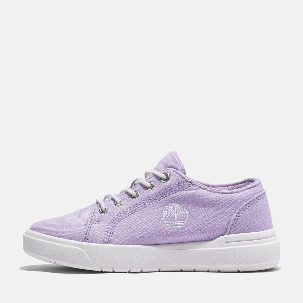 TIMBERLAND SENECA BAY LOW LACE-UP CANVAS SNEAKER FOR JUNIOR IN LILAC