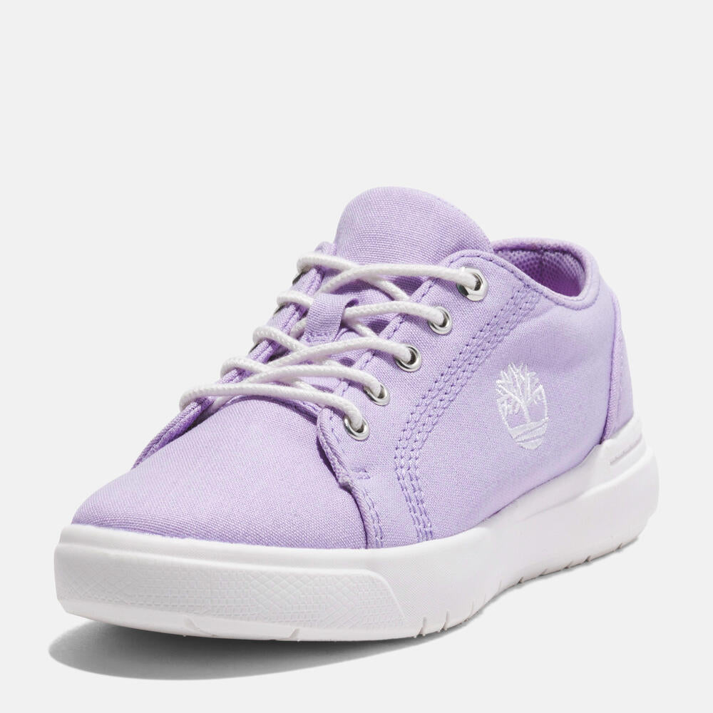 TIMBERLAND SENECA BAY LOW LACE-UP CANVAS SNEAKER FOR JUNIOR IN LILAC