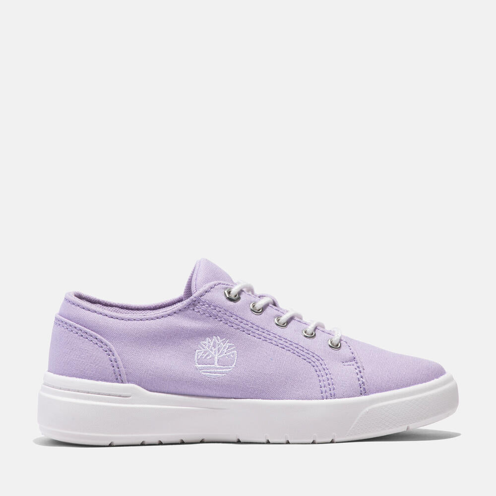 TIMBERLAND SENECA BAY LOW LACE-UP CANVAS SNEAKER FOR JUNIOR IN LILAC