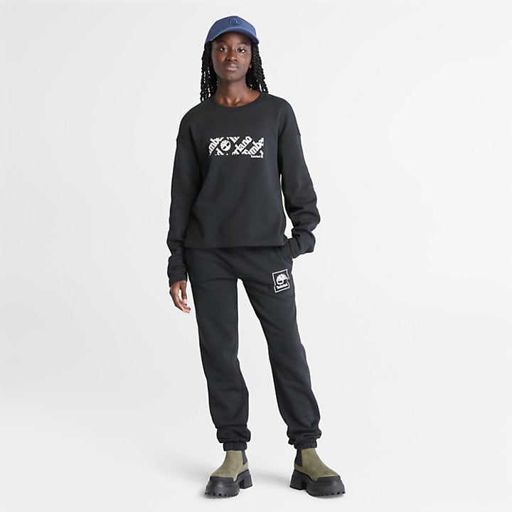 Cropped Logo Relaxed Fit Sweatshirt For Women