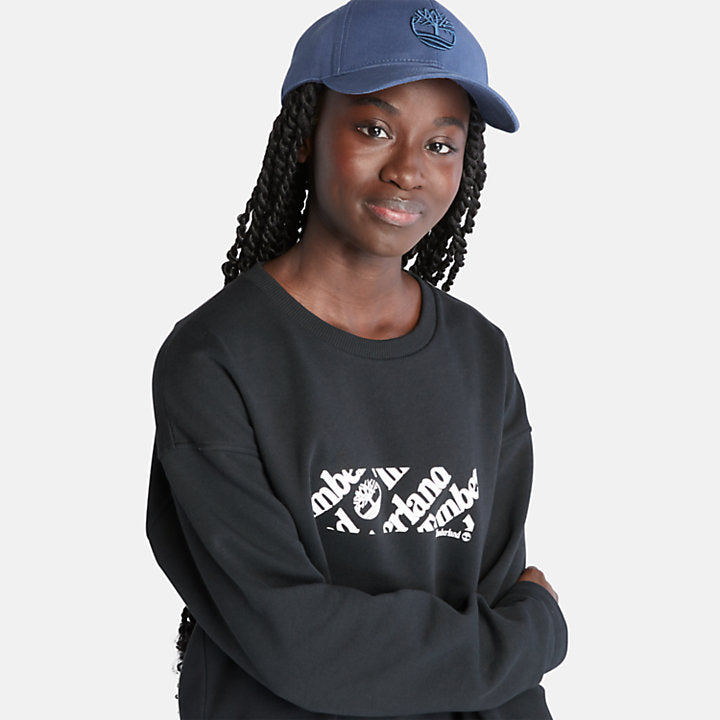Cropped Logo Relaxed Fit Sweatshirt For Women