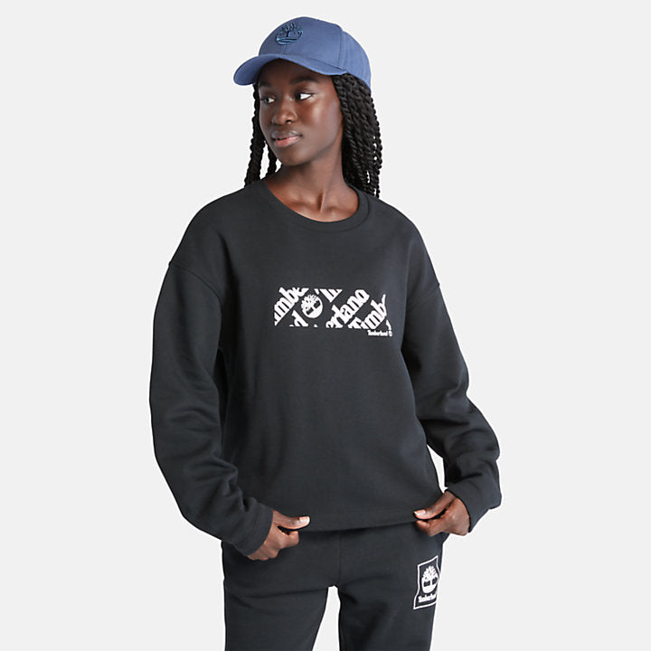 Cropped Logo Relaxed Fit Sweatshirt For Women