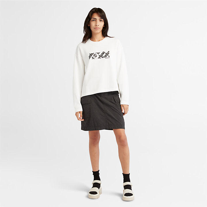 Cropped Logo Relaxed Fit Sweatshirt For Women