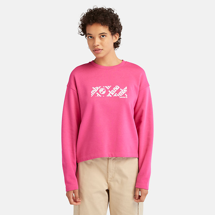 Cropped Logo Relaxed Fit Sweatshirt For Women