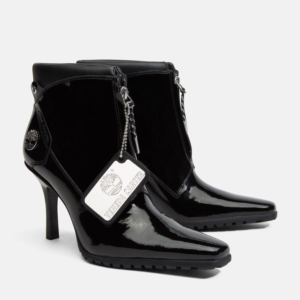 TIMBERLAND X VENEDA CARTER HEELED ZIP BOOT FOR WOMEN IN BLACK