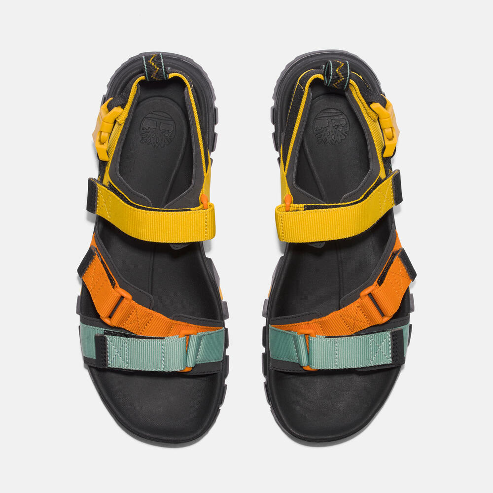 Timberland® Garrison Trail Two-Strap Sandal for Men. Men's sandal with ReBOTL fabric upper, two straps, and lightweight construction.  Ideal for warm weather adventures.