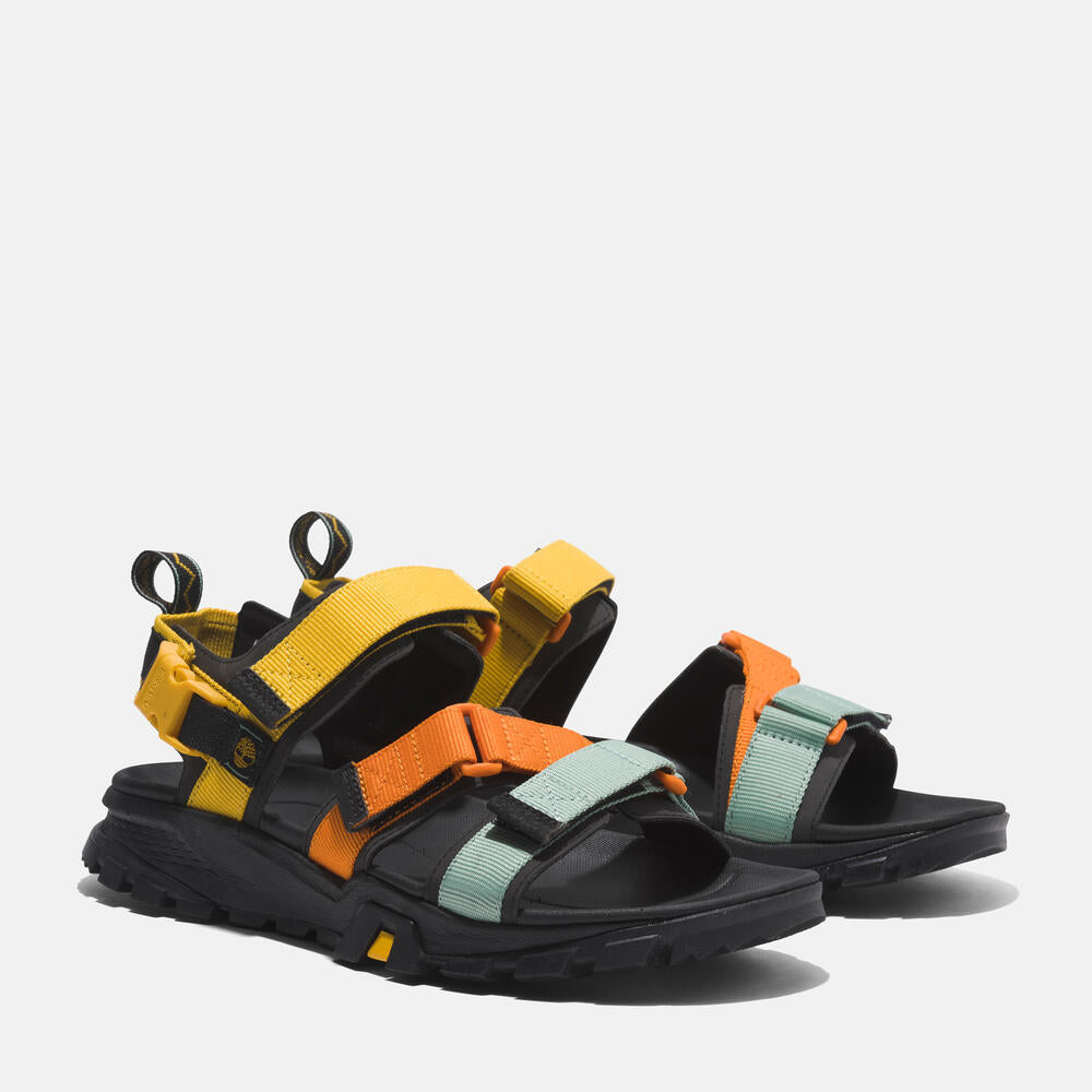 Timberland® Garrison Trail Two-Strap Sandal for Men. Men's sandal with ReBOTL fabric upper, two straps, and lightweight construction.  Ideal for warm weather adventures.