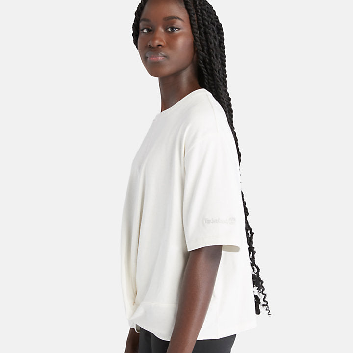 TIMBERLAND TIMBERFRESH DRAPE TEE FOR WOMEN IN WHITE