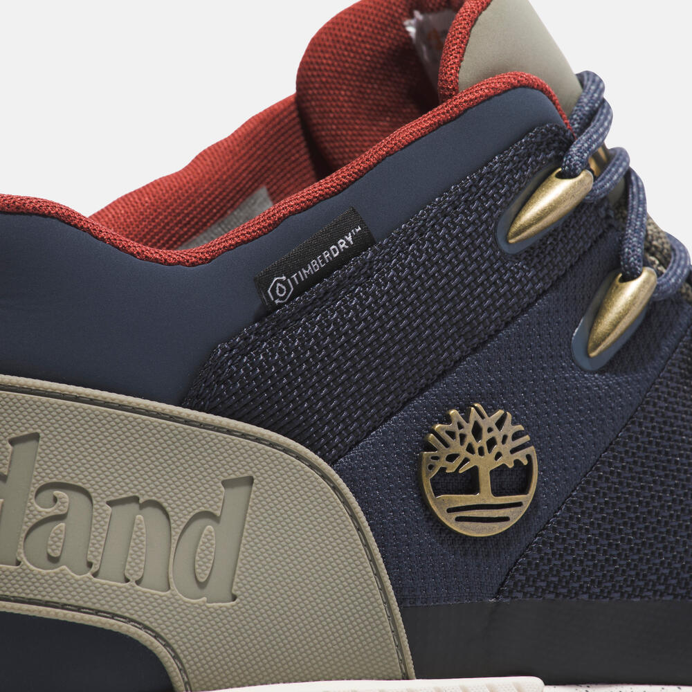 TIMBERLAND SPRINT TREKKER MID LACE-UP WATERPROOF HIKER FOR MEN IN DARK BLUE