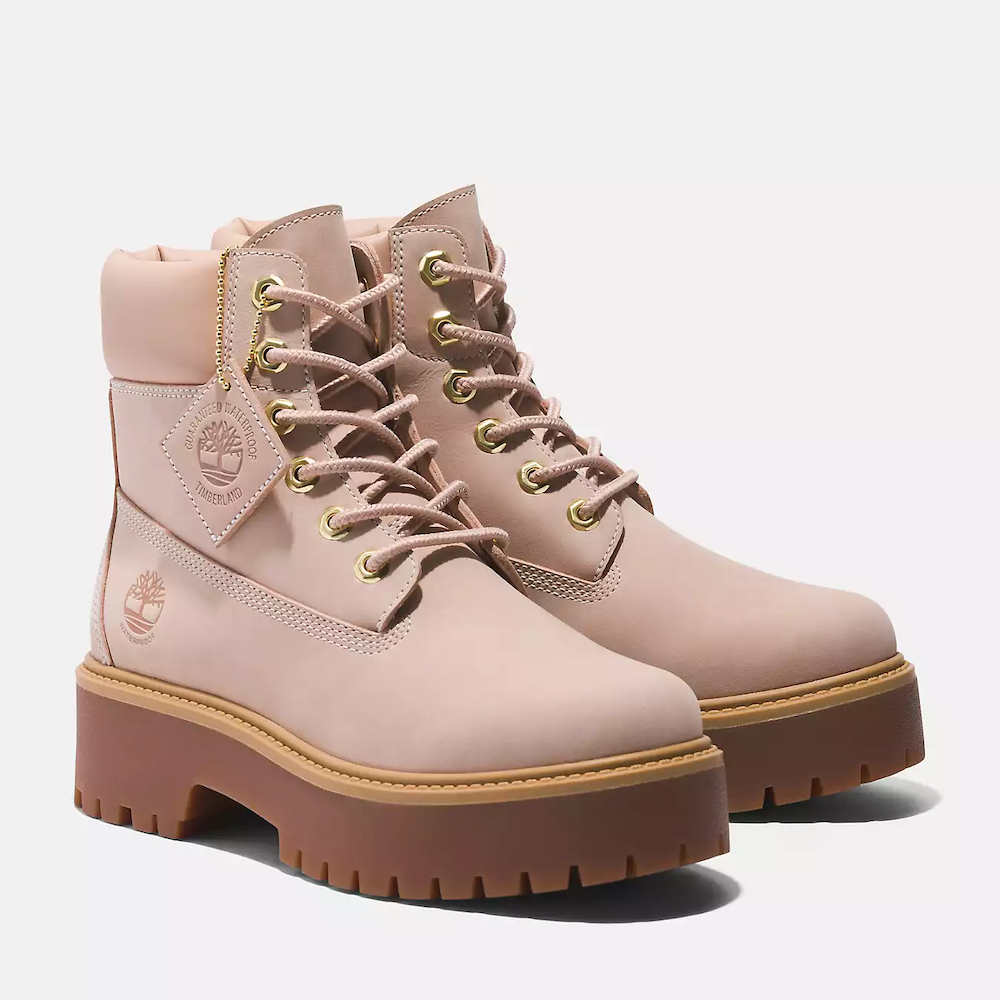 TIMBERLAND STONE STREET 6-INCH PLATFORM WATERPROOF BOOT FOR WOMEN IN LIGHT PINK