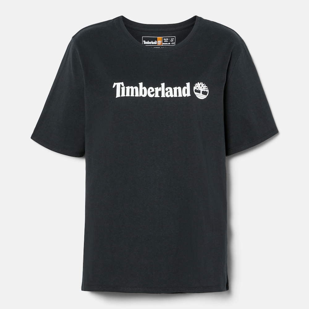 TIMBERLAND LOGO SHORT SLEEVE TEE FOR WOMEN IN BLACK