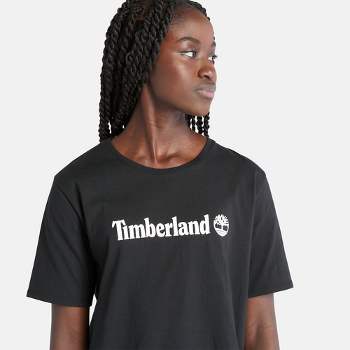 Logo Short Sleeve Tee For Women In Balck – Timberland South Africa