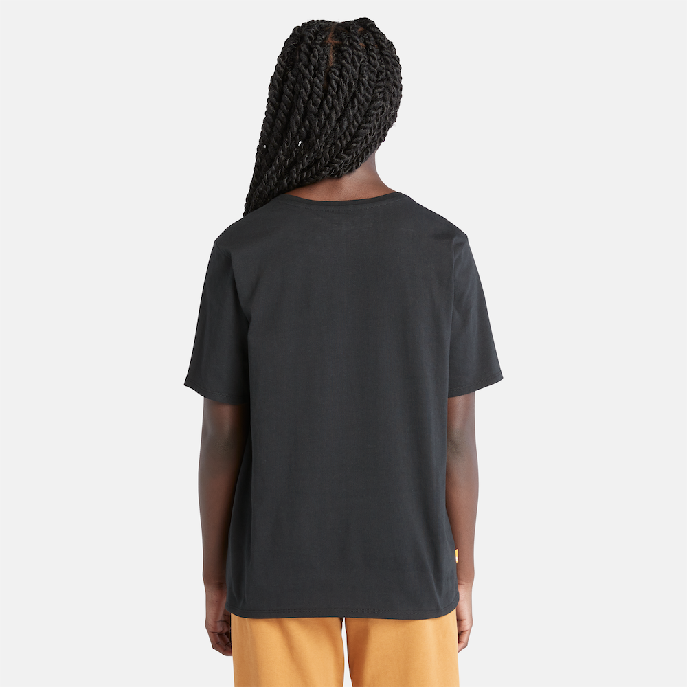 TIMBERLAND LOGO SHORT SLEEVE TEE FOR WOMEN IN BLACK