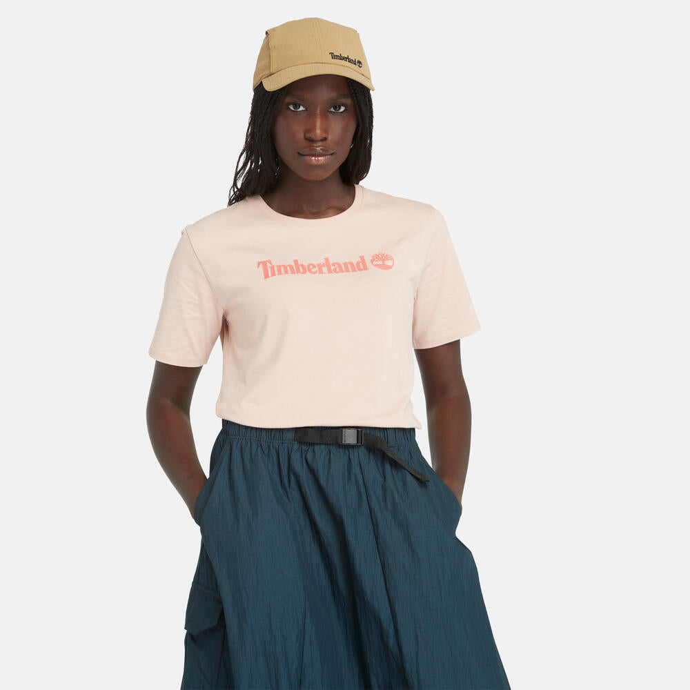 Timberland® Northwood T-Shirt for Women in Rose. Rose t-shirt for women, crafted from high-quality materials for comfort. Designed for everyday wear with a stylish design and durable construction. Versatile for casual looks or layering.