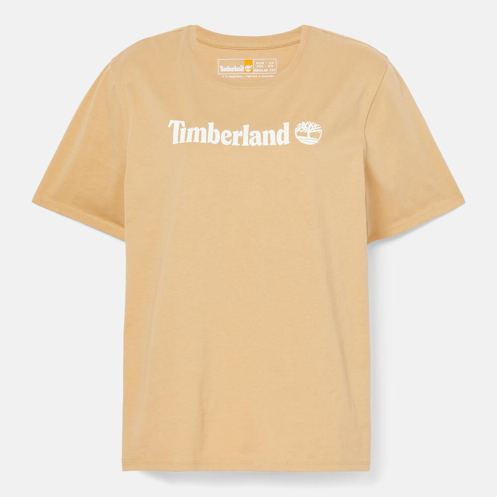 Timberland® Northwood T-Shirt for Women in Wheat.Wheat-coloured t-shirt for women,crafted from high-quality materials for comfort.Designed for everyday wear with a stylish design and relaxed fit. Versatile for casual looks or layering.