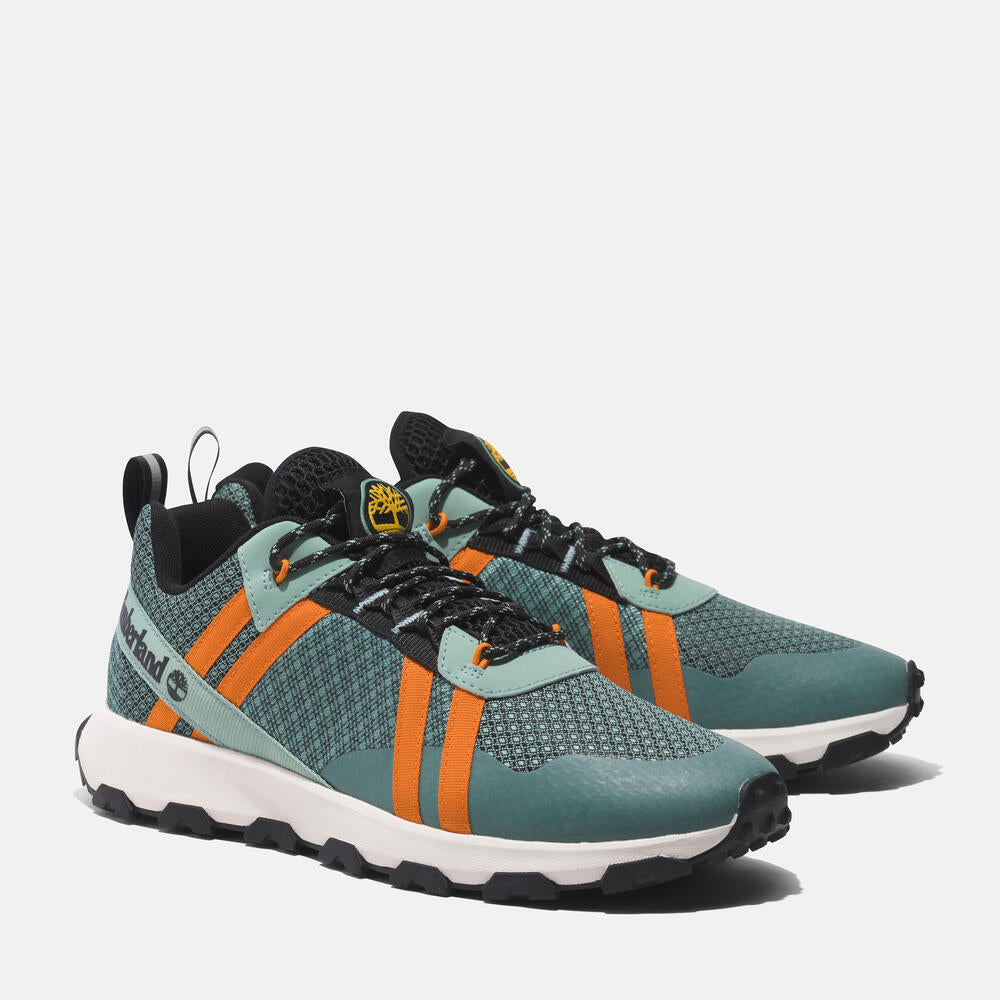 TIMBERLAND WINSOR TRAIL LOW LACE-UP SNEAKER FOR MEN IN LIGHT GREEN