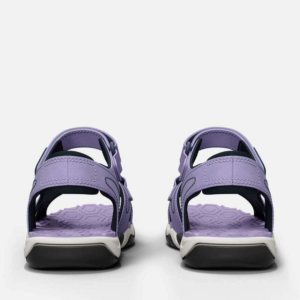 Timberland Adventure Seeker Two-Strap Sandal for Toddler in Light Purple. Soft purple toddler sandals with two straps, designed for comfort and durability. Perfect for outdoor adventures.