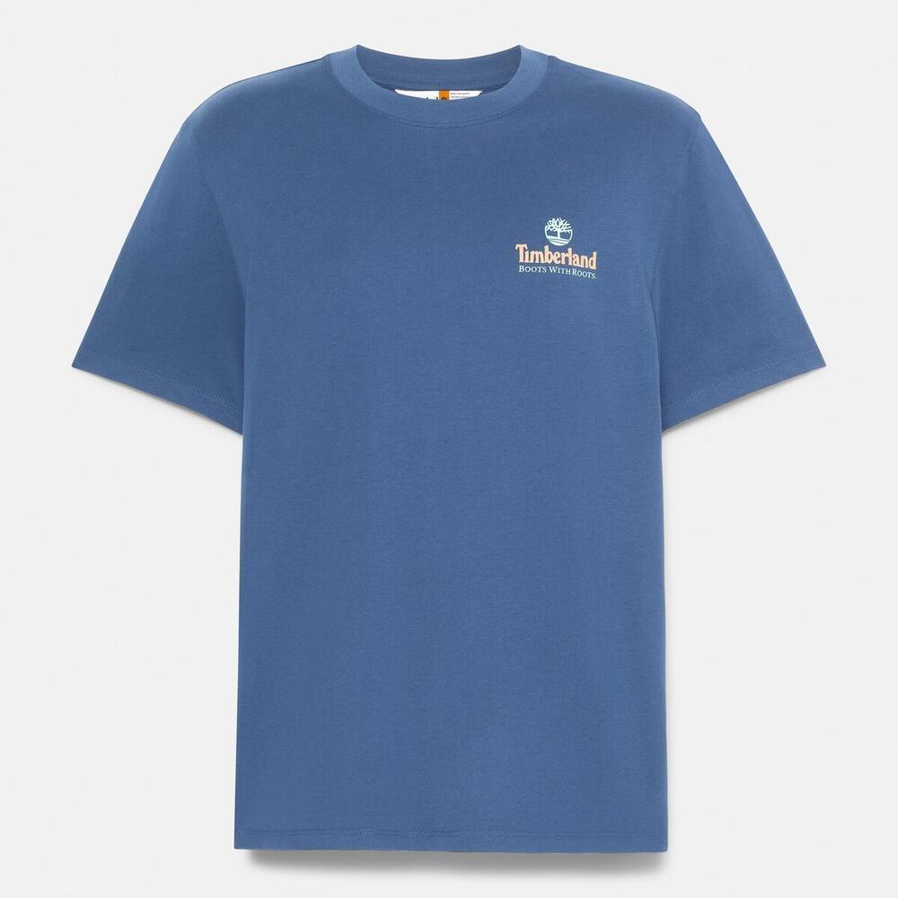 Illustrated Tree Logo Back Graphic T-Shirt For Men