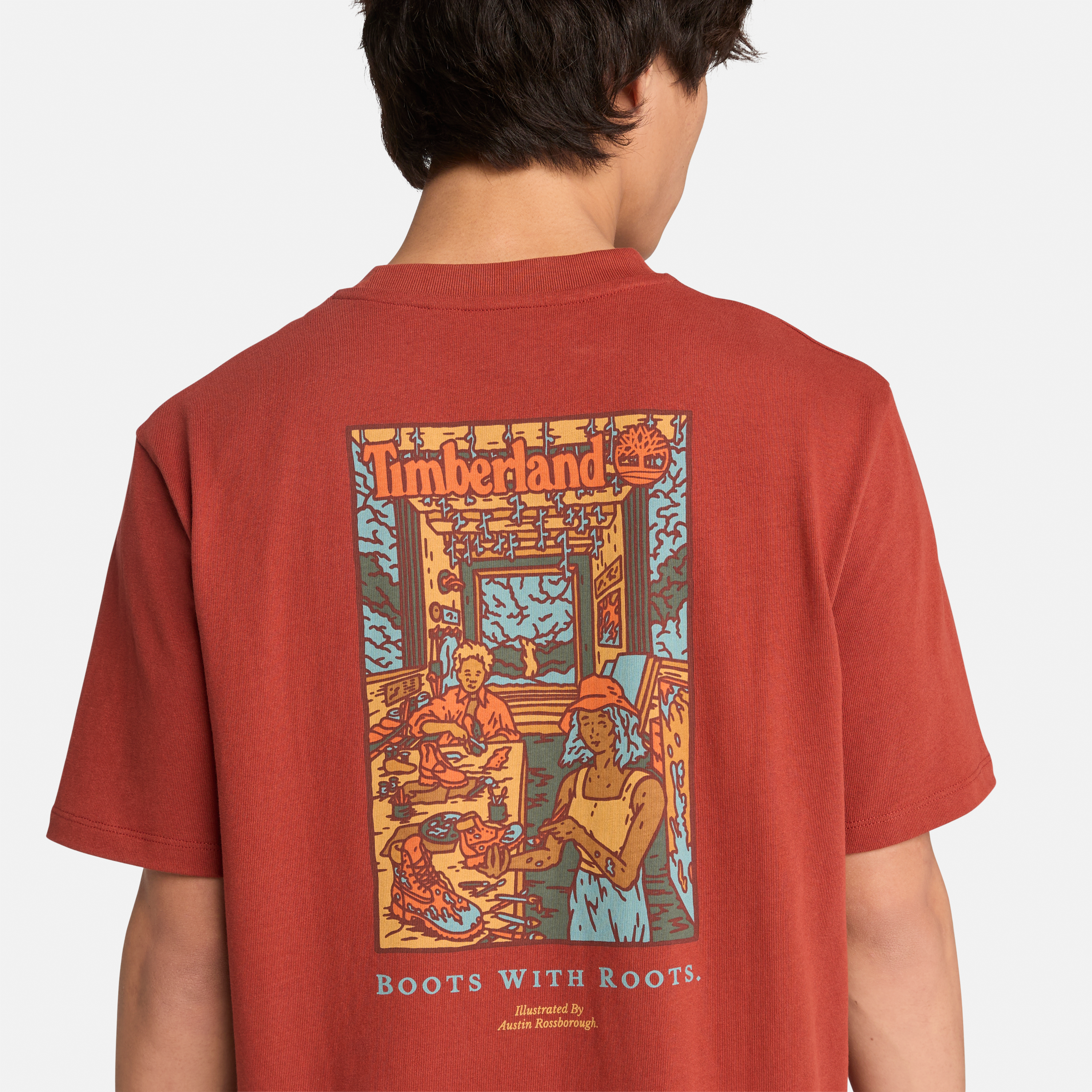 Washed Boot Lab Graphic T-Shirt For Men