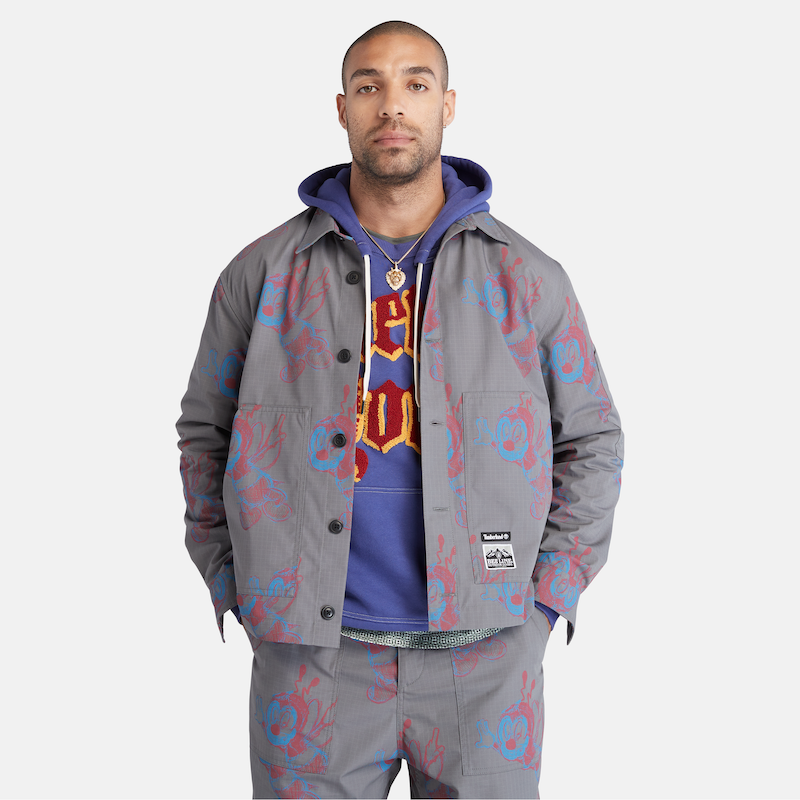 TIMBERLAND BEE LINE X TIMBERLAND PRINTED JACKET FOR ALL GENDERS IN GREY