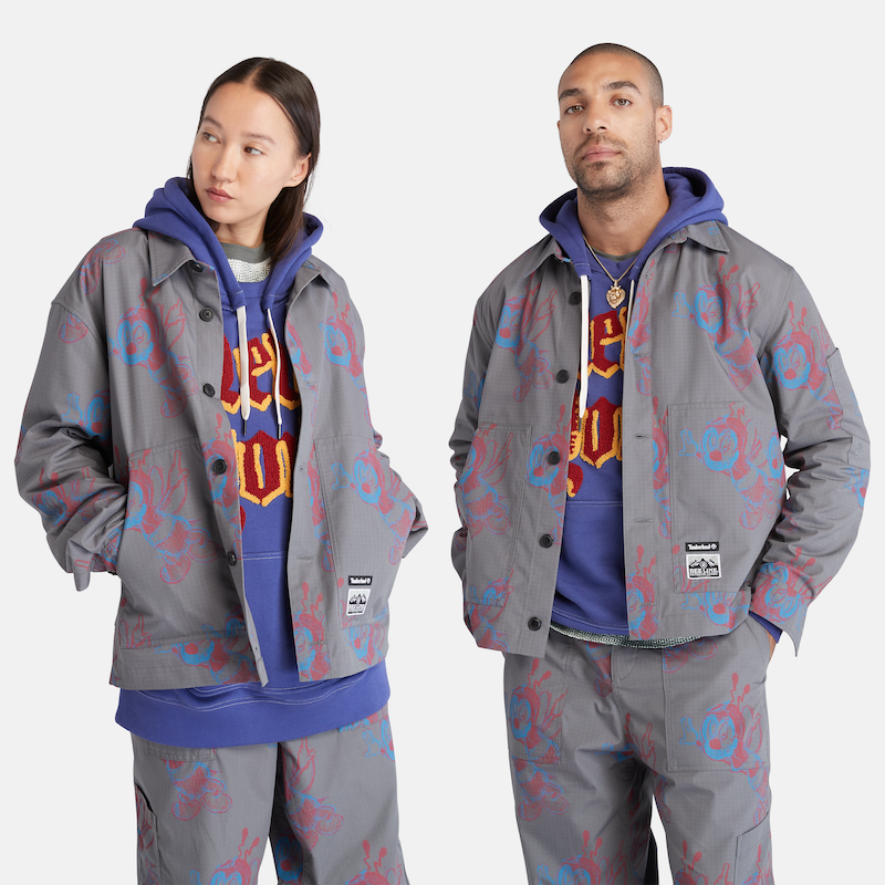 TIMBERLAND BEE LINE X TIMBERLAND PRINTED JACKET FOR ALL GENDERS IN GREY