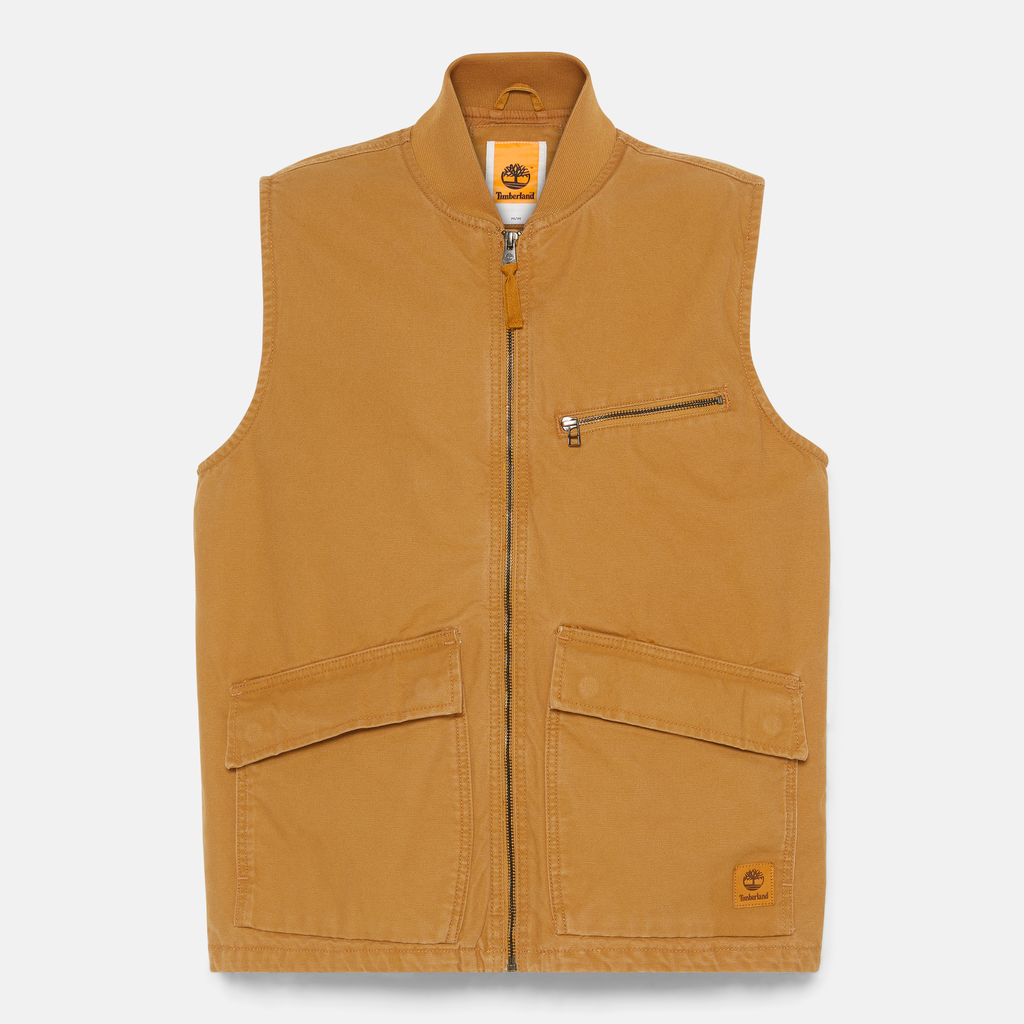 Washed Canvas Vest For Men