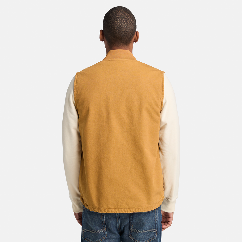Washed Canvas Vest For Men