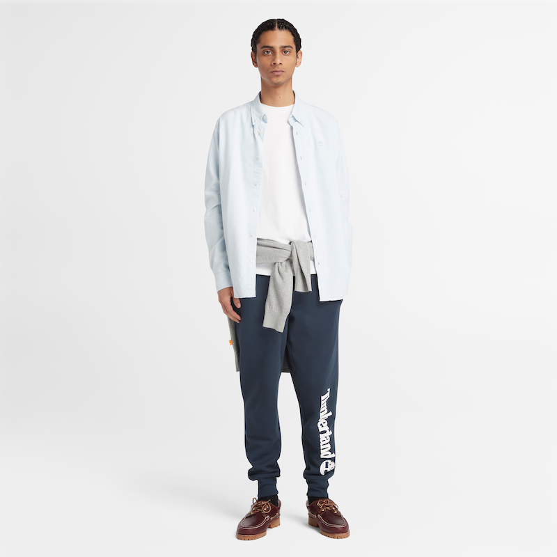 TIMBERLAND LONG SLEEVE OXFORD SHIRT FOR MEN IN BLUE